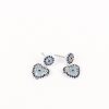 Femmes Strass Bijoux En Plaque Or | Boucles D'Oreilles Coeur A Strass