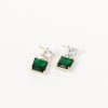 Femmes Strass Bijoux En Plaque Or | Boucles D'Oreilles Carre