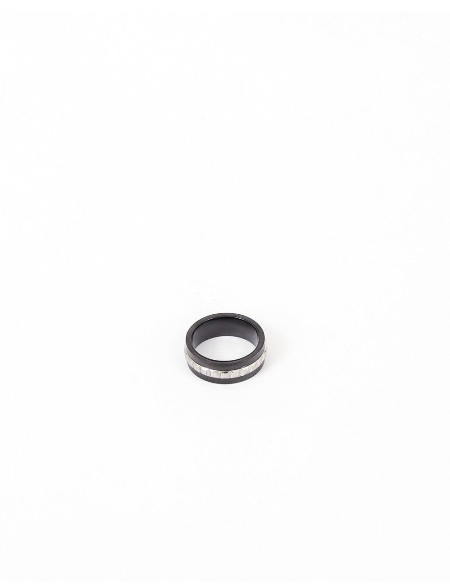 Hommes Strass | Bague Anneau Bicolore