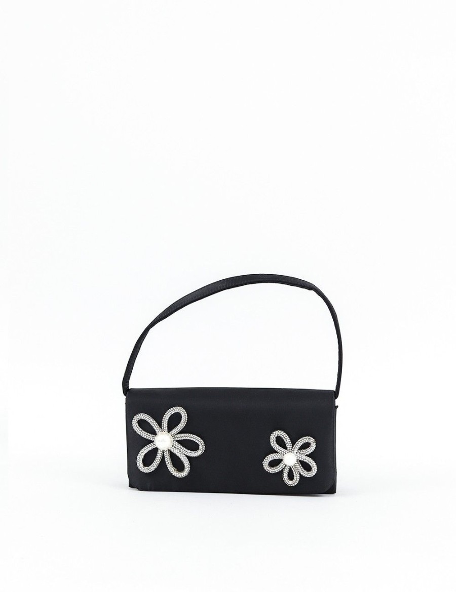 Femmes Strass | Sac De Soiree A Motif Floral En Strass