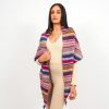 Femmes Strass Ponchos / Capes | Chale En Maille Texturee Multi Couleurs