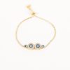 Femmes Strass Bijoux En Plaque Or | Bracelet Oeil A Strass