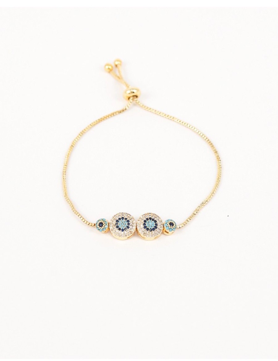 Femmes Strass Bijoux En Plaque Or | Bracelet Oeil A Strass