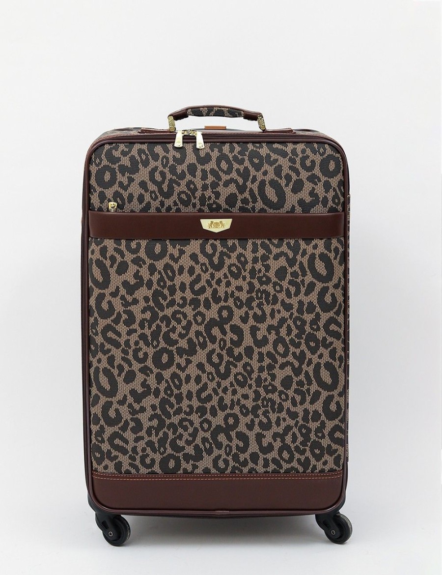 Femmes Strass Valises | Ensemble De Bagages A Imprime Leopard