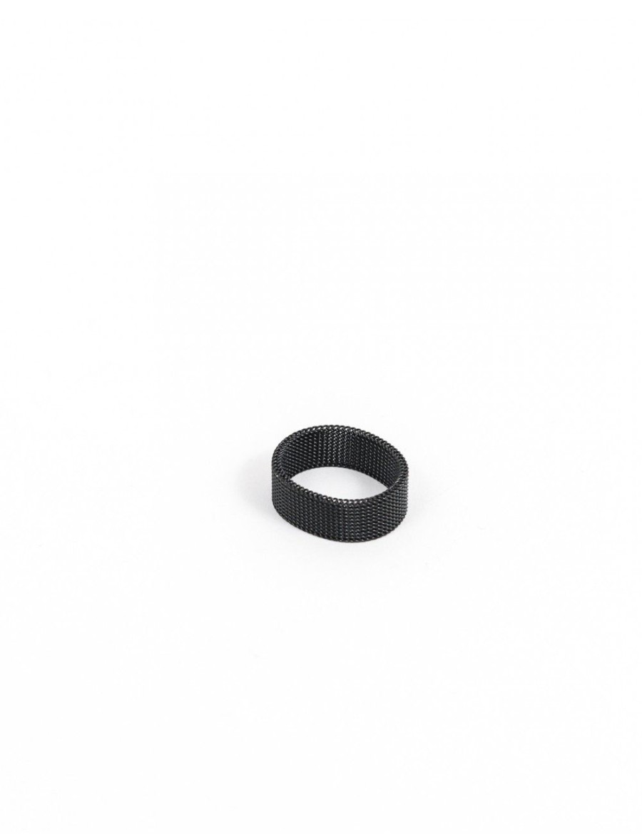 Hommes Strass | Bague Noir Texture