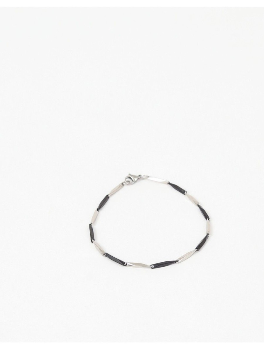 Hommes Strass | Bracelet Homme Bicolore